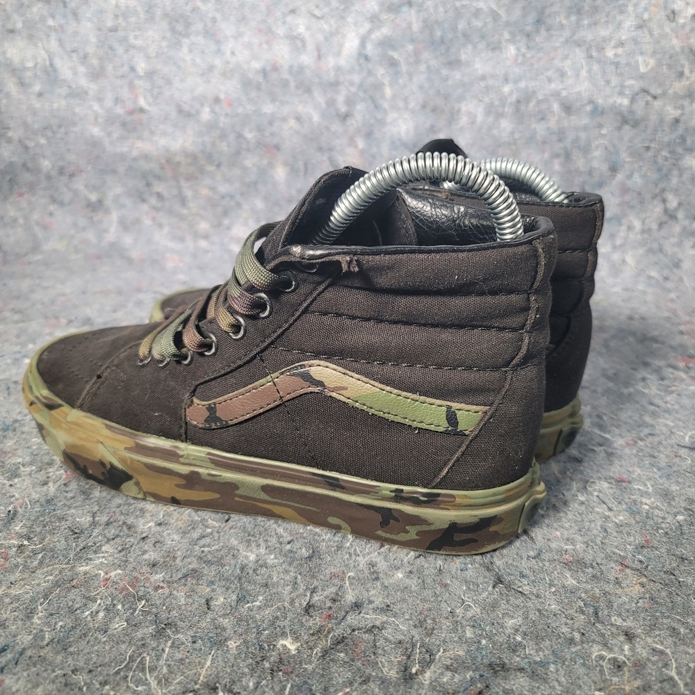 Vans Off The Wall Camo Shoes Mens 5 Womens 6.5 Sk8 Hi Top Sneakers Black Green - Picture 7 of 13